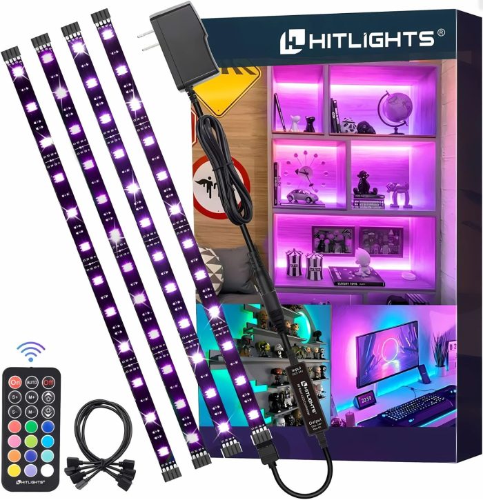 4 pre cut 1ft 4ft small led light strips dimmable rgb 5050 color changing led tape light with remote l1012v mc1 0430 eclbk k hitlights 39896740626672 2085d210 3948 455b 8154 422321b80091