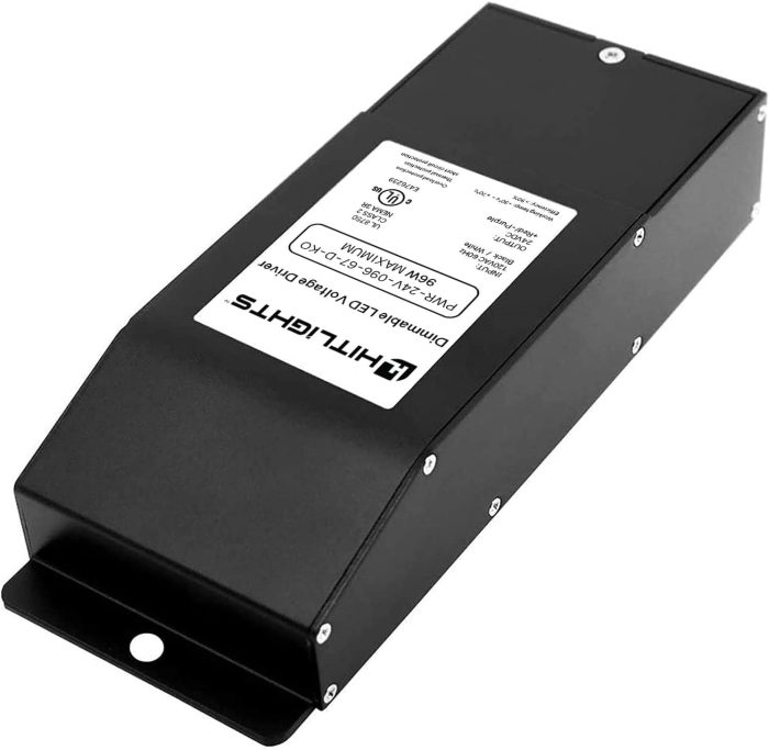 96 watt ek series dimmable driver knockout version waterproof electronic ul listed 24 volt pwr 24v 096 67 d ko hitlights 38142896242928