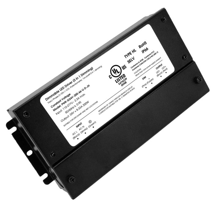 available soon 200w 5 in 1 led dimmable driver electronic ul listed 24 volt pwr g24v 200 66 u d jh hitlights 40861928915184